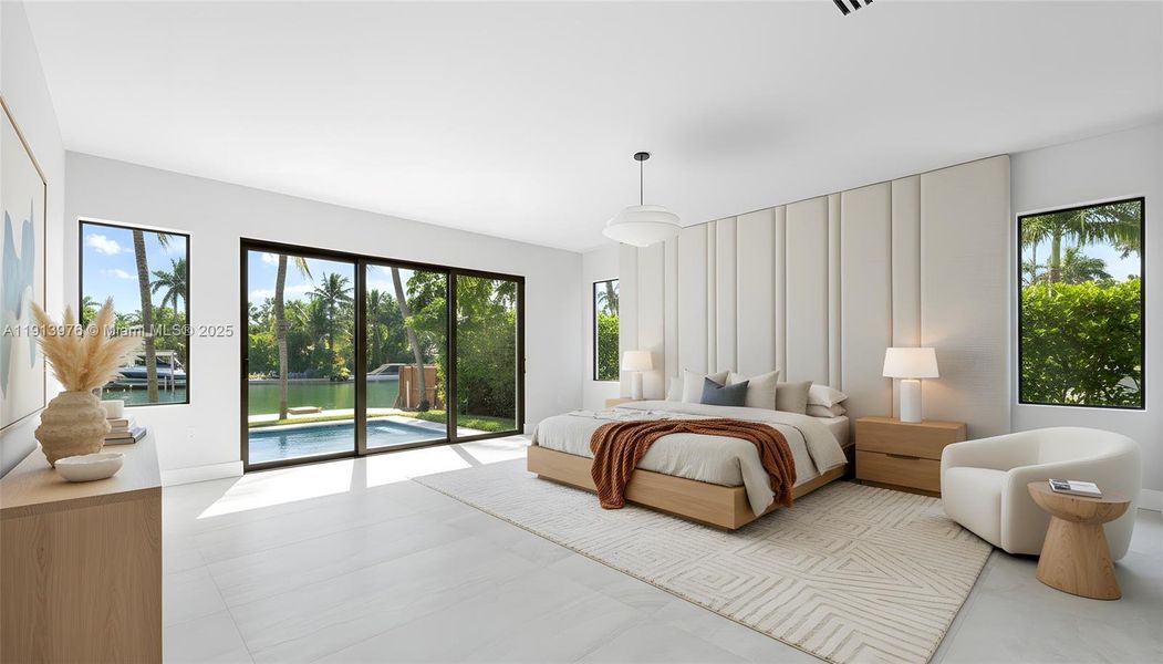 Furnished interior view inside a new home in , Miami Beach (Image 5). Furnished interior view inside a new home in , Miami Beach (Image 5).