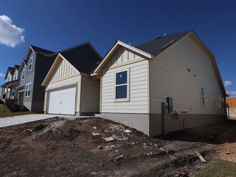 In-progress construction of a new home in Cascades at Onion Creek, Austin, TX (Image 5). In-progress construction of a new home in Cascades at Onion Creek, Austin, TX (Image 5).