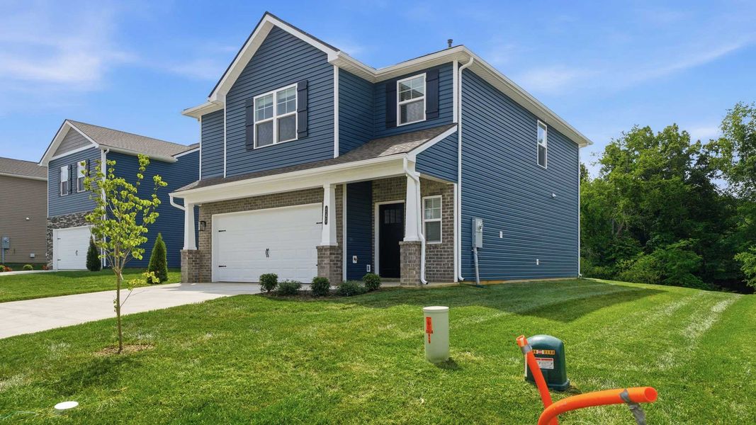 Front exterior of a new home in Fieldcrest Acres, Blountville, TN, highlighting curb appeal (Image 2).
