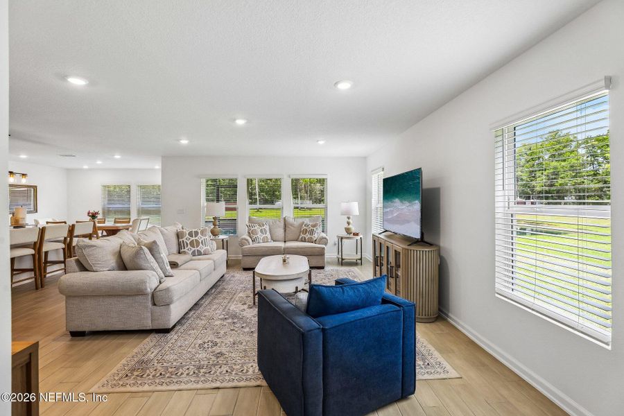 Furnished interior view inside a new home in Dunns Crossing, Jacksonville (Image 16). Furnished interior view inside a new home in Dunns Crossing, Jacksonville (Image 16).