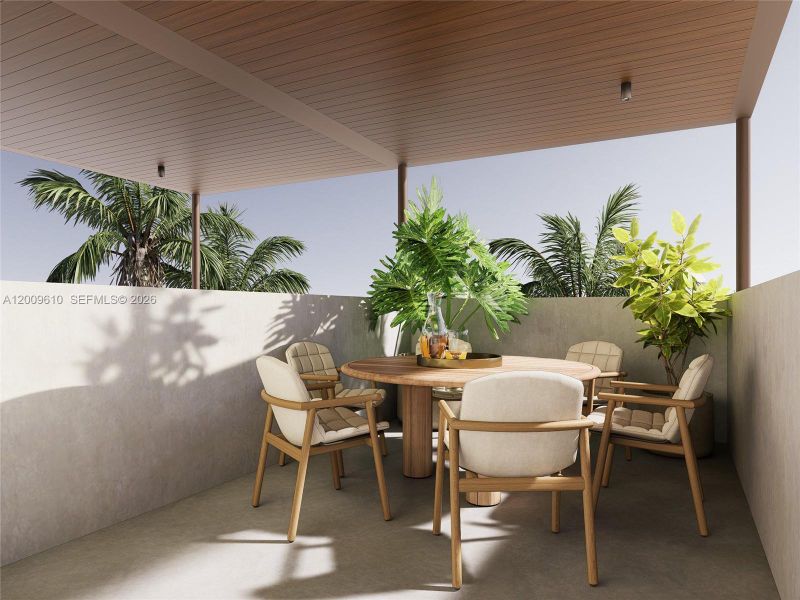 Exterior details and patio area of a home in , Miami (Image 4).