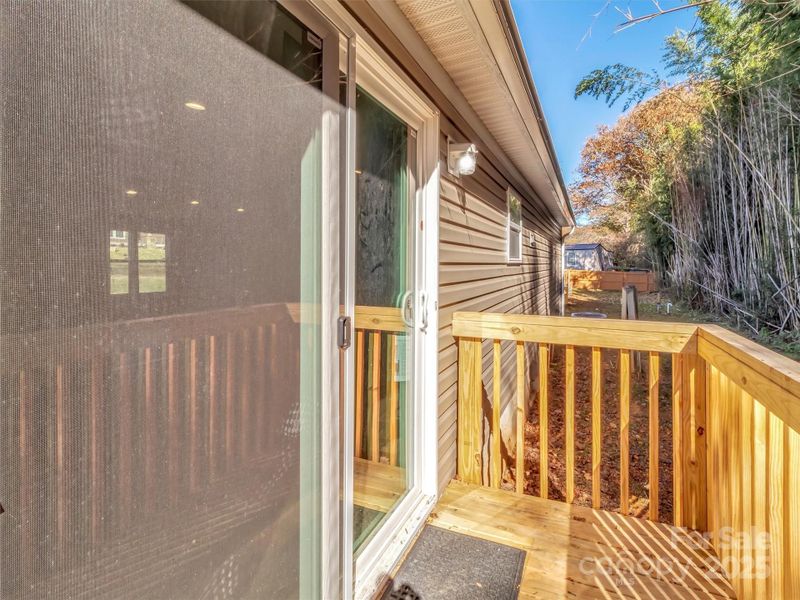 Exterior details and patio area of a home in , Waynesville (Image 2).