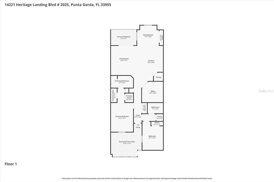 2D floor plan layout of this home in Heritage Landing, Punta Gorda, FL (Image 5).