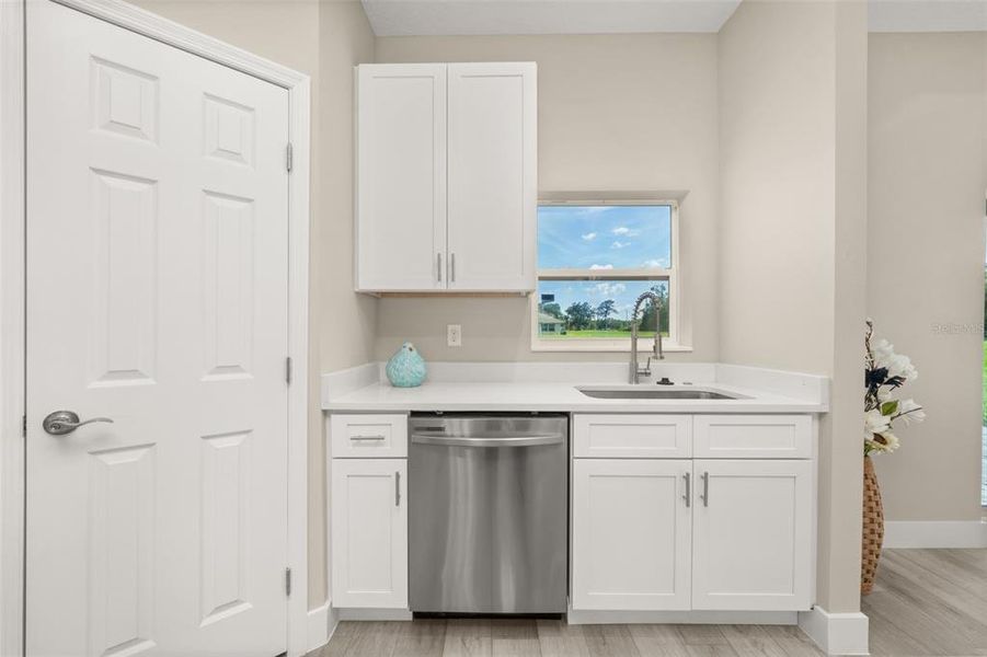 sink overlooking back yard