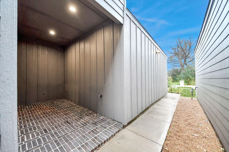 Exterior details and patio area of a home in , Houston (Image 3). Exterior details and patio area of a home in , Houston (Image 3).