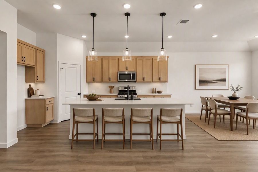 Virtually Staged Kitchen Featuring the Artisan Collection