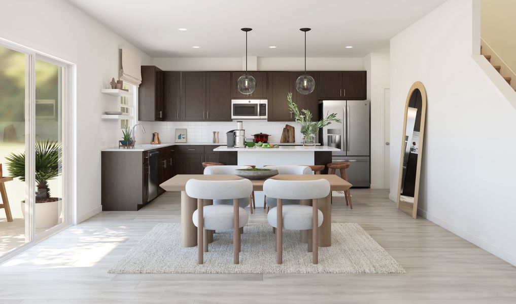 Dining area near kitchen