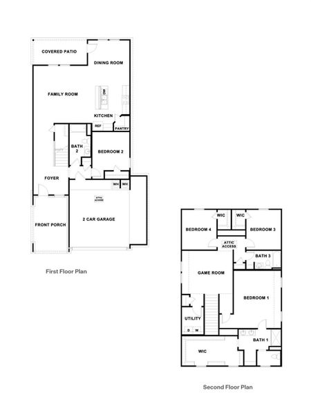 2D floor plan layout of this home in Paramount, Kyle, TX (Image 3).