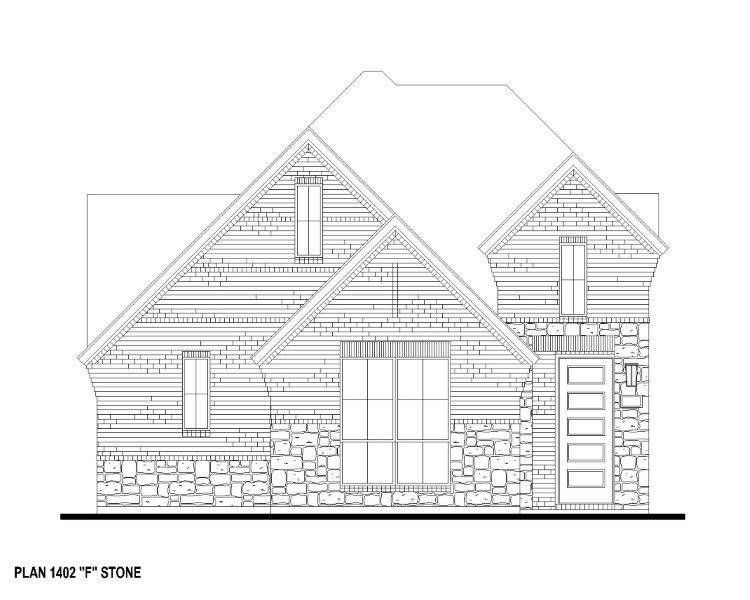 Plan 1402 Elevation F w/ Stone