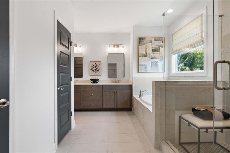 Furnished interior view inside a new home in East Harbor II at Chestatee, Dawsonville (Image 30).