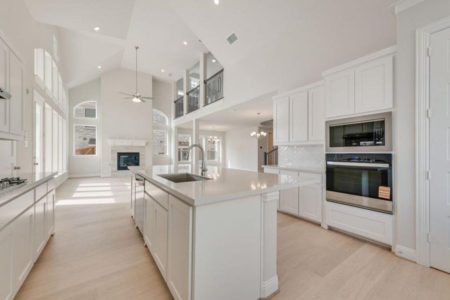 Furnished interior view inside a new home in Trails at Cottonwood Creek, Rowlett (Image 11). Furnished interior view inside a new home in Trails at Cottonwood Creek, Rowlett (Image 11).