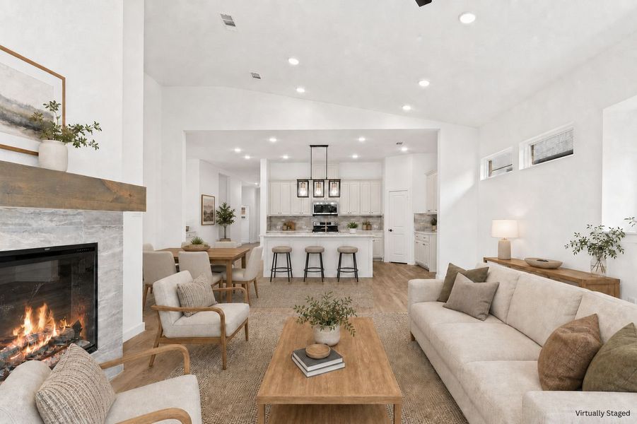 Furnished interior view inside a new home in Willow Grove Single-Family Homes, Melissa (Image 7). Furnished interior view inside a new home in Willow Grove Single-Family Homes, Melissa (Image 7).