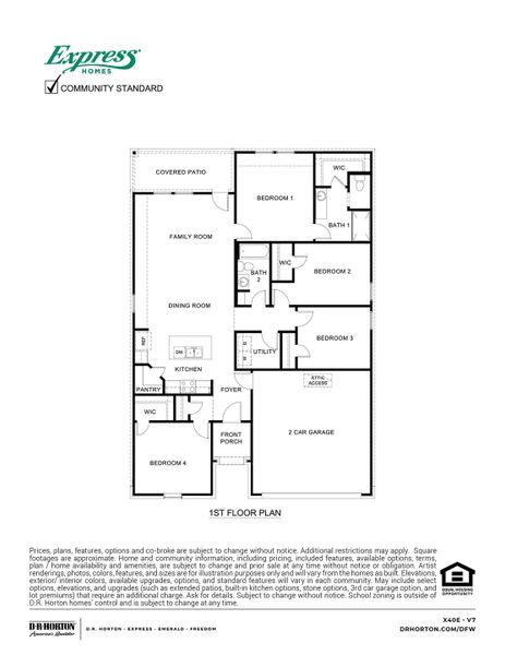 2D floor plan layout of this home in Wildwood, Royse City, TX (Image 4).