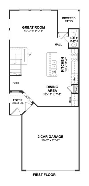 2D floor plan layout for the Naples by K. Hovnanian® Homes in Cloverdale, Houston, TX (Image 3). 2D floor plan layout for the Naples by K. Hovnanian® Homes in Cloverdale, Houston, TX (Image 3).