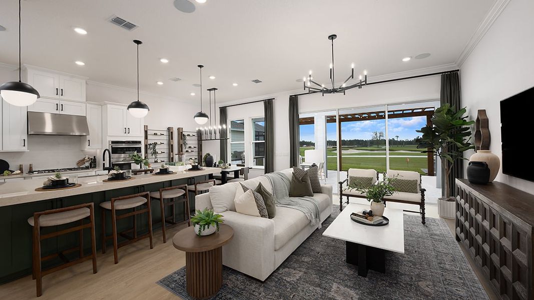 Furnished interior view inside a new home in Esplanade at St. Marys, St. Marys (Image 10).