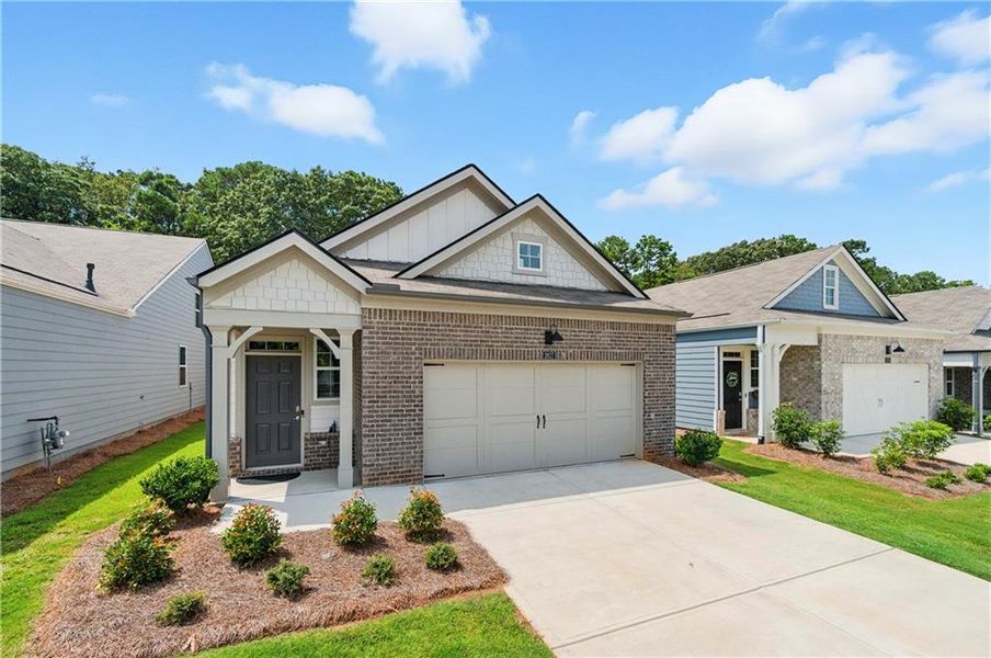Front exterior of a new home in , Acworth, GA, highlighting curb appeal (Image 2).