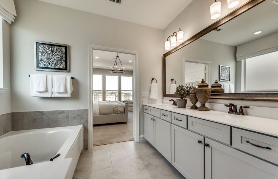 Owner's bath with double vanity