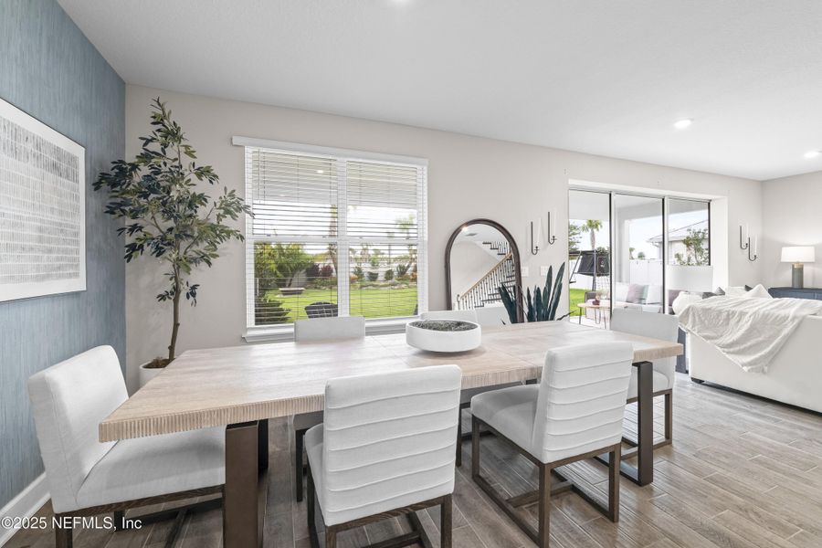 Furnished interior view inside a new home in The Cove at Beachwalk, St. Johns (Image 9). Furnished interior view inside a new home in The Cove at Beachwalk, St. Johns (Image 9).