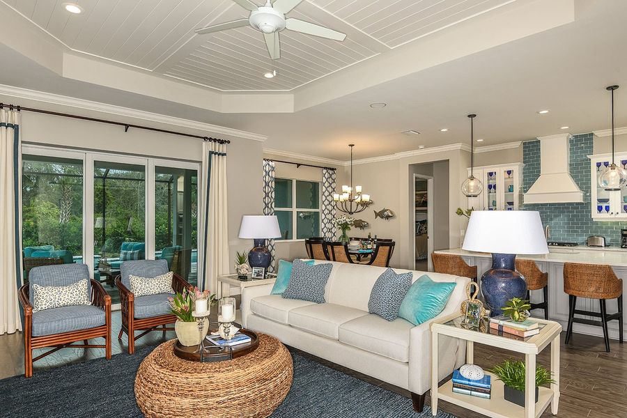 Representative furnished interior of a home built from the Bright Meadow 2 by Neal Communities in Verandah, Fort Myers (Image 13).