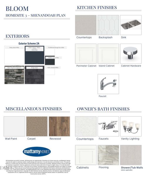 Design selections Design selections