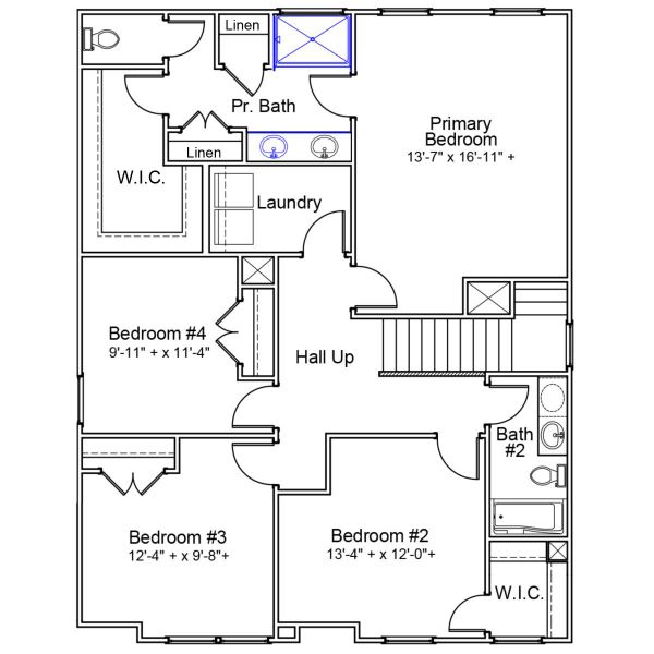 2D floor plan layout of this home in Jordan Grove, Conway, SC (Image 3).