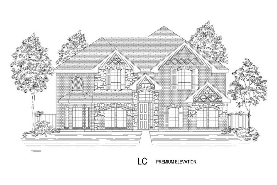 Representative rendering of the exterior for the Brentmoore FS by First Texas Homes (Image 14).