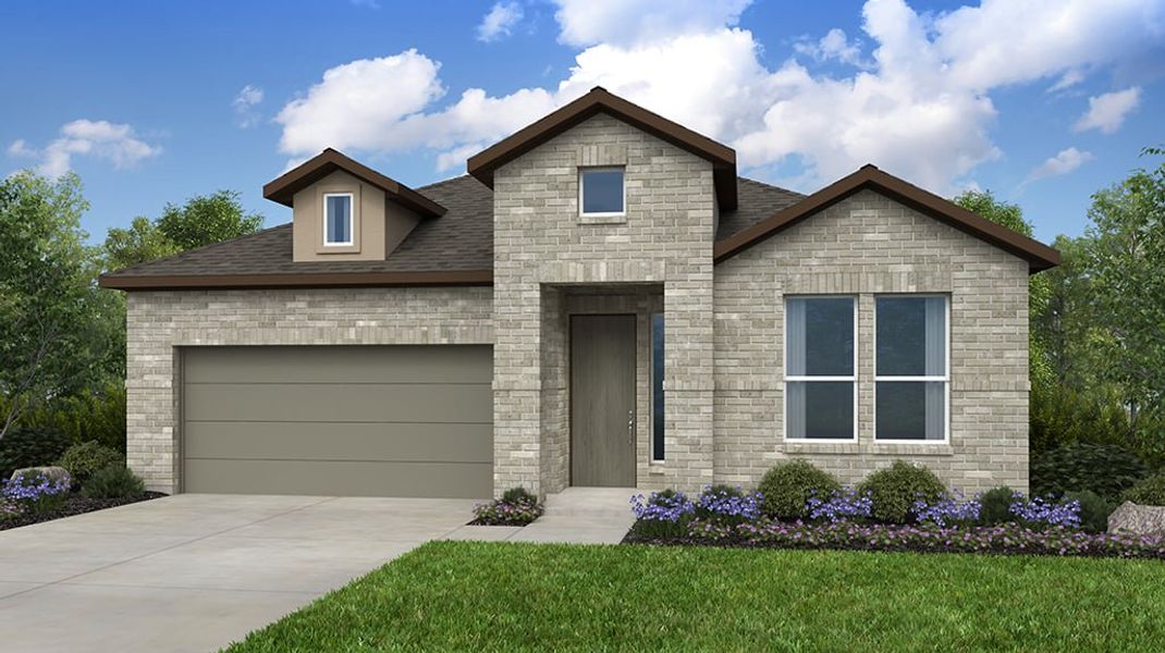 Representative exterior photo of a completed home built from the Burnet by Taylor Morrison in Turners Crossing, Austin, TX (Image 17).