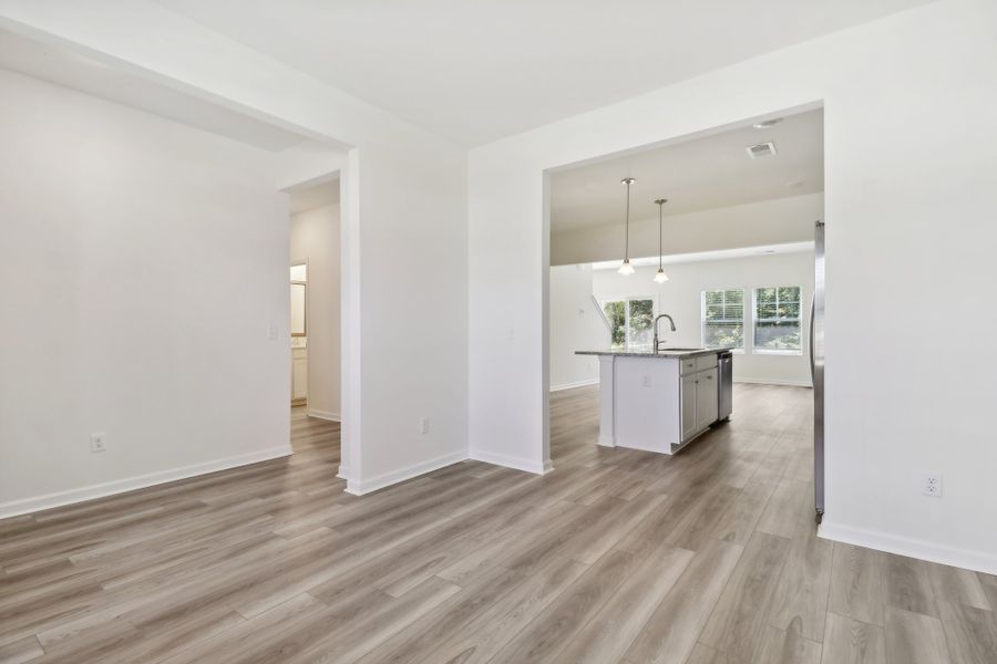 Representative unfurnished interior of a home built from the Buck Island II by Great Southern Homes in Providence Station at Trolley Run, Aiken (Image 24).