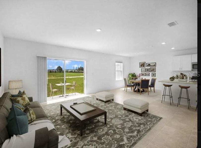 Furnished interior view inside a new home in Waterstone, Groveland (Image 9). Furnished interior view inside a new home in Waterstone, Groveland (Image 9).