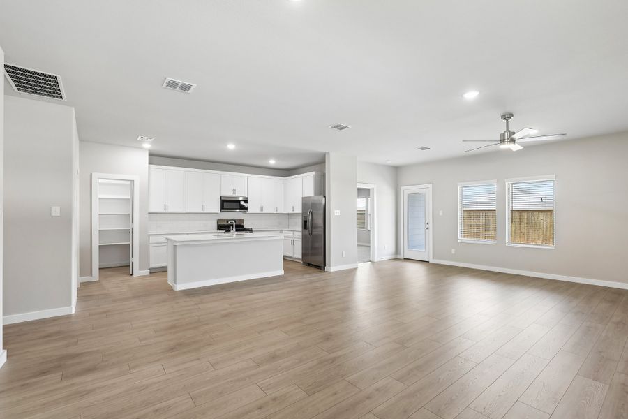 Open Concept in the Oscar home plan by Trophy Signature Homes