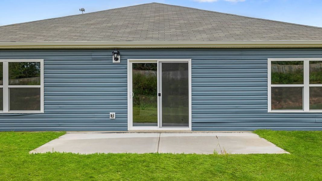 Exterior details and patio area of a home in Harrier Point, Woodruff (Image 2).