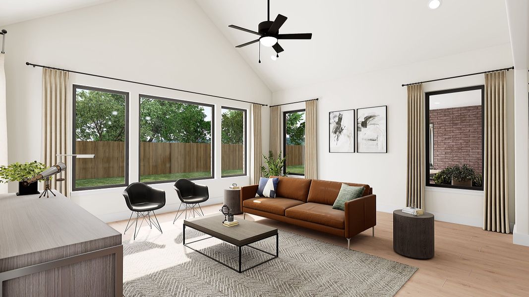 Representative furnished interior of a home built from the Zenith by Tri Pointe Homes in Noven, Leander (Image 16). Representative furnished interior of a home built from the Zenith by Tri Pointe Homes in Noven, Leander (Image 16).