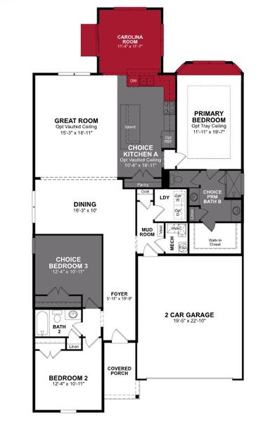 2D floor plan layout of this home in Somerset, Myrtle Beach, SC (Image 2).