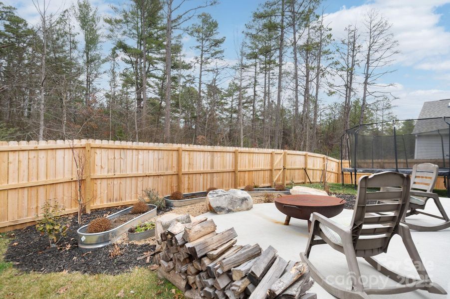 Recently Added Privacy Fence with Woods Access