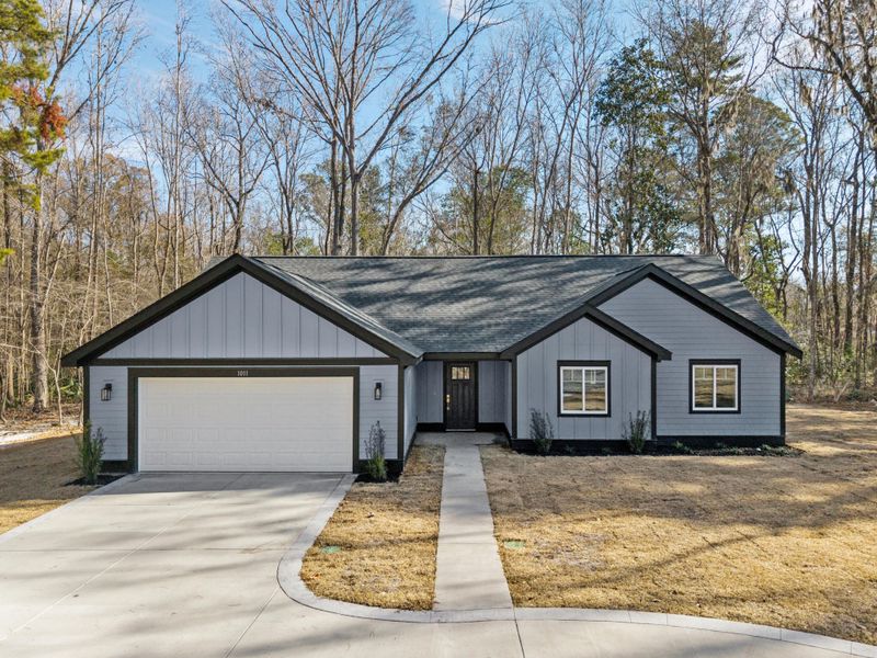 Front exterior of a new home in , Moncks Corner, SC, highlighting curb appeal (Image 2). Front exterior of a new home in , Moncks Corner, SC, highlighting curb appeal (Image 2).