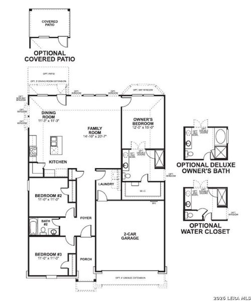 2D floor plan layout of this home in Paloma Park, Converse, TX (Image 3).