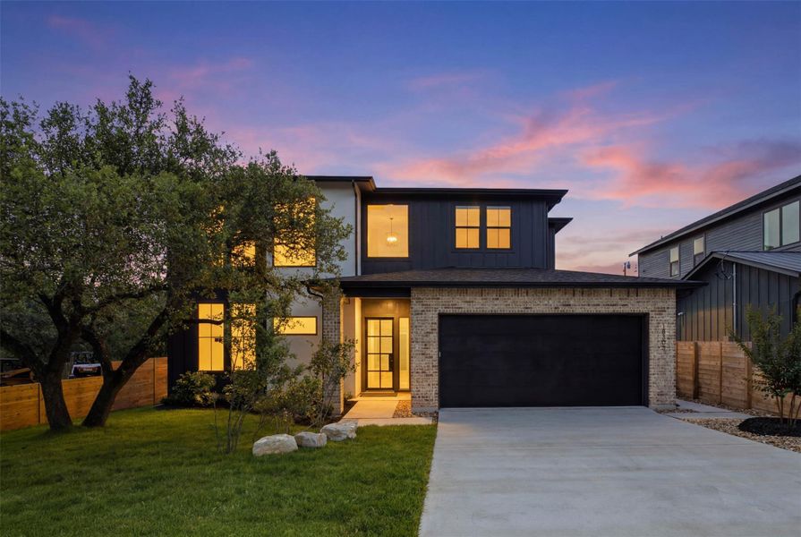 Front exterior of a new home in , Jonestown, TX, highlighting curb appeal (Image 1). Front exterior of a new home in , Jonestown, TX, highlighting curb appeal (Image 1).