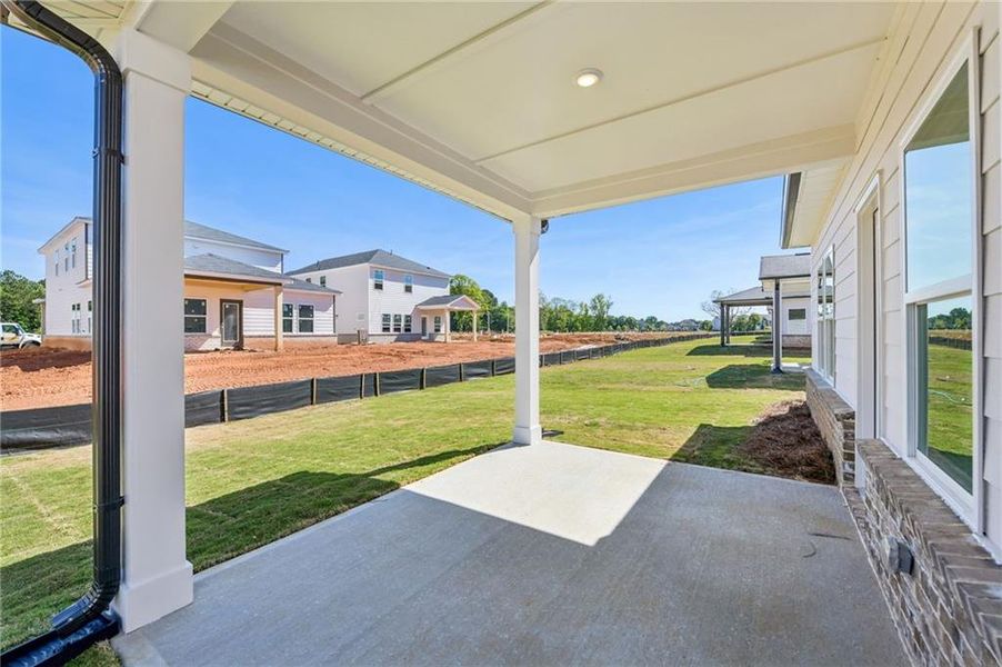 Exterior details and patio area of a home in Martin Springs - Reserve Series, Lawrenceville (Image 31).