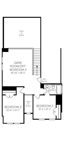2D floor plan layout for the Floyd by Coventry Homes in Pecan Square, Northlake, TX (Image 4). 2D floor plan layout for the Floyd by Coventry Homes in Pecan Square, Northlake, TX (Image 4).