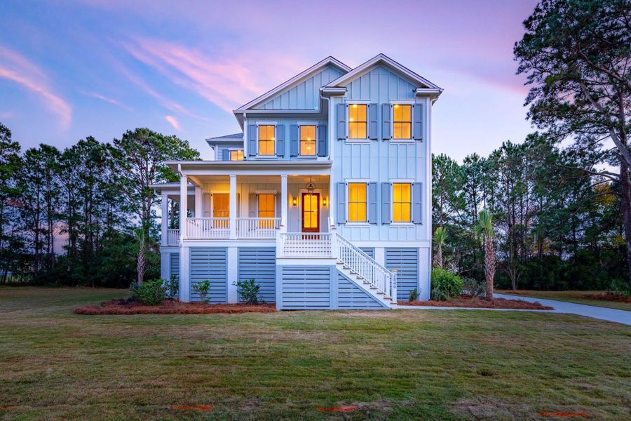 Front exterior of a new home in , Awendaw, SC, highlighting curb appeal (Image 26).