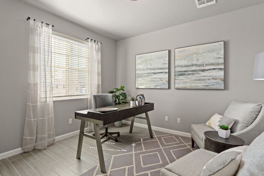 Representative furnished interior of a home built from the Pershing by Hakes Brothers in Paseo Del Este, El Paso (Image 30).