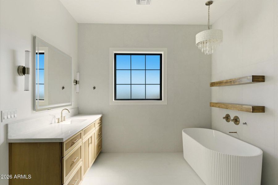 Bath w Soaking Tub w Built In Shelving Bath w Soaking Tub w Built In Shelving