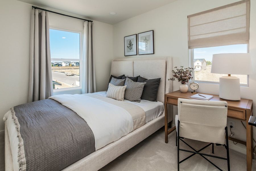 Furnished interior in a model home at Prairie Song Cottages in Windsor (Image 5). Furnished interior in a model home at Prairie Song Cottages in Windsor (Image 5).