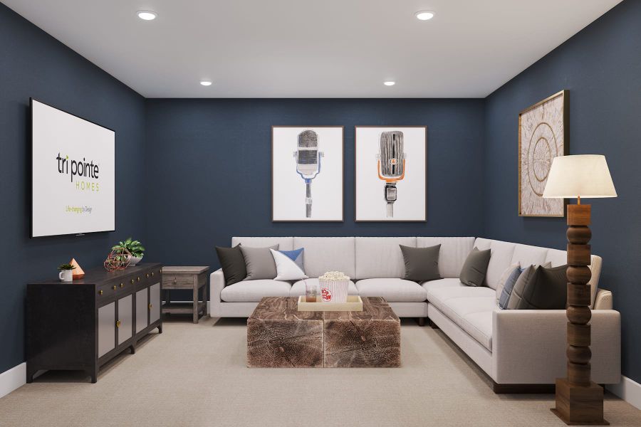 Representative furnished interior of a home built from the Veneto by Tri Pointe Homes in Legacy Grove, Montgomery (Image 21).
