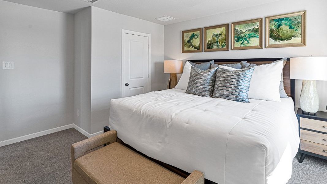 Furnished interior view inside a new home in Bridge Creek 45s and 50s, Cypress (Image 36).