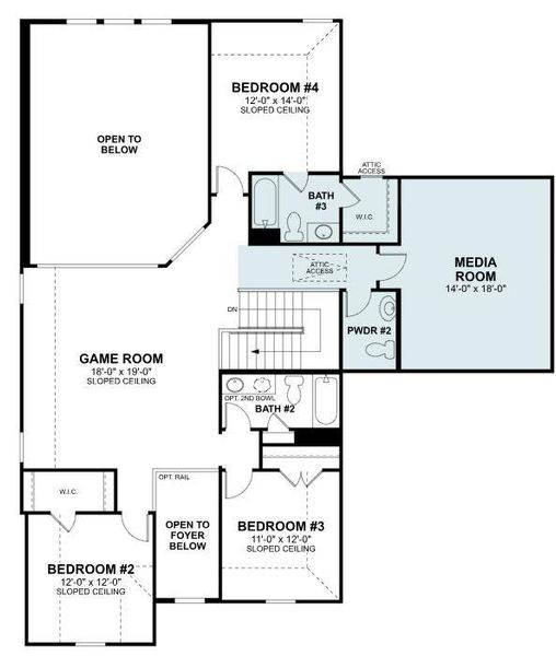 2D floor plan layout of this home in Barksdale, Leander, TX (Image 2). 2D floor plan layout of this home in Barksdale, Leander, TX (Image 2).