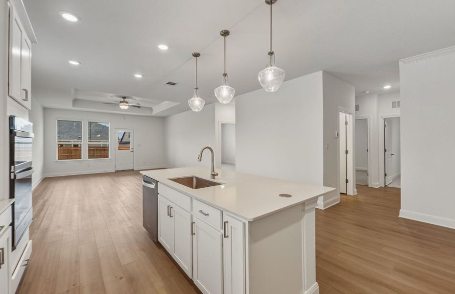 Furnished interior view inside a new home in Saddleback at Santa Rita Ranch, Liberty Hill (Image 6). Furnished interior view inside a new home in Saddleback at Santa Rita Ranch, Liberty Hill (Image 6).