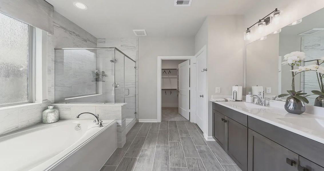 Representative furnished interior of a home built from the Durham by Chesmar Homes in Wood Leaf Reserve, Tomball (Image 9).