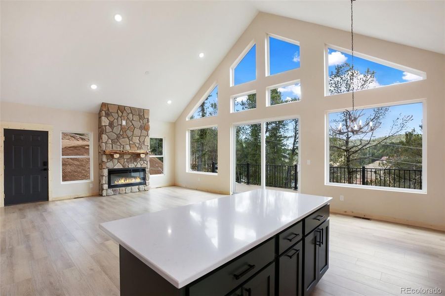 Furnished interior view inside a new home in , Divide (Image 8). Furnished interior view inside a new home in , Divide (Image 8).