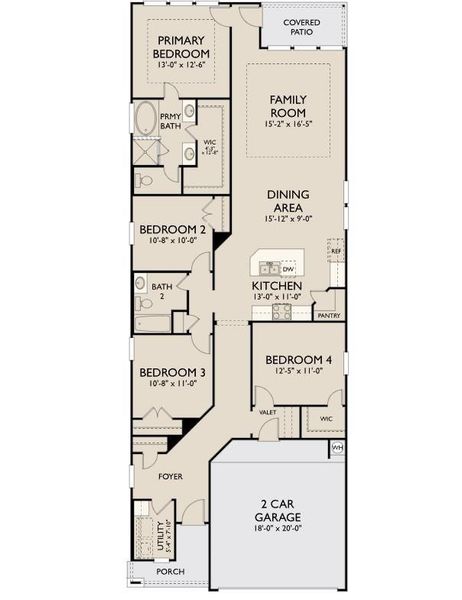 2D floor plan layout of this home in Wildrye, Waller, TX (Image 3).